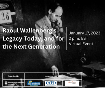 Raoul Wallenberg virtual event flyer