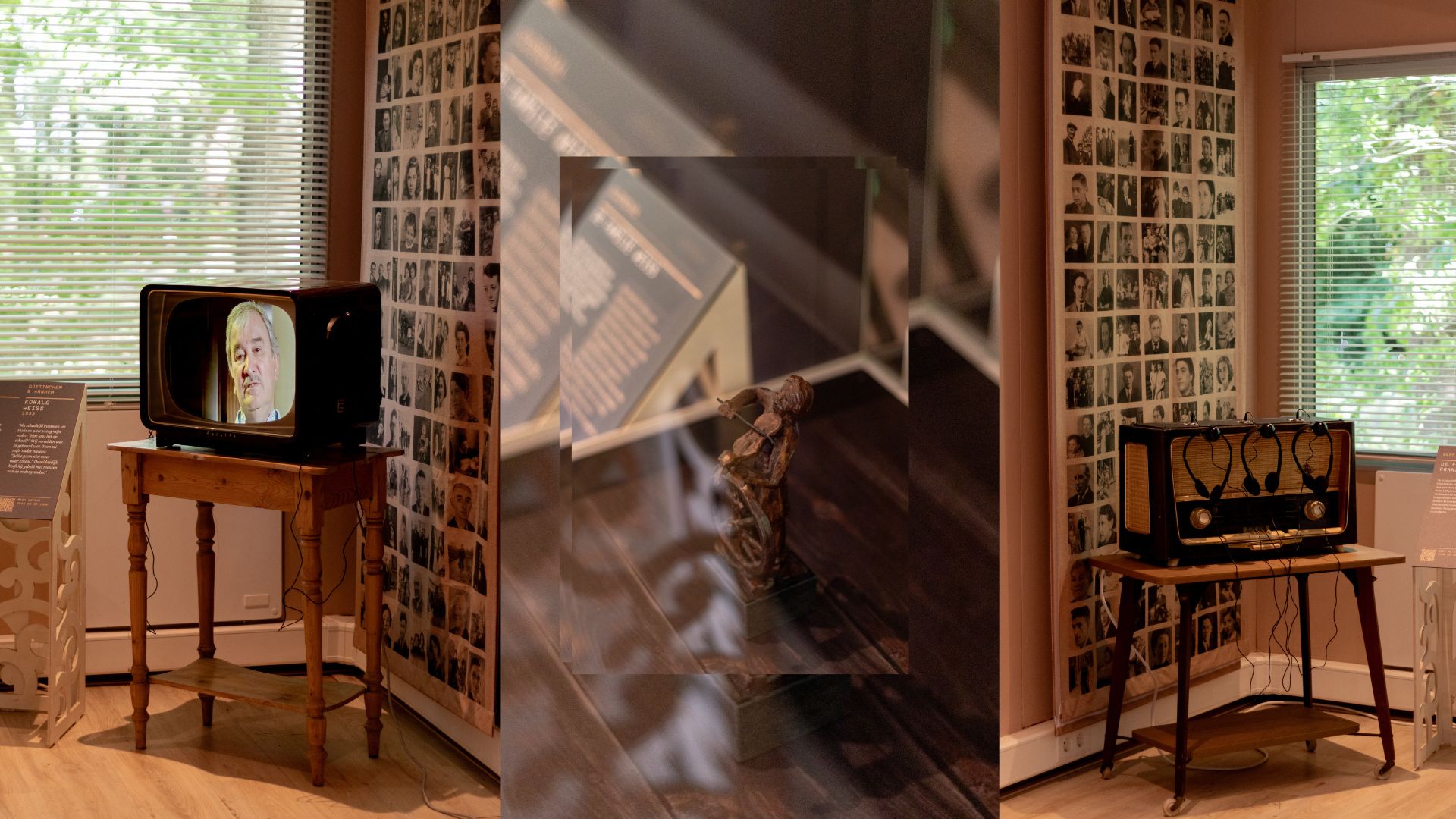 From Bas Kortholt, Camp Westerbork. Collage self created. Exhibition on the Genocide of the Roma